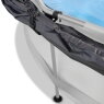 Piscine EXIT Soft Grey ø360x76cm avec pompe filtrante et voile d'ombrage - gris