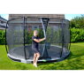 Trampoline enterré EXIT Elegant ø366cm avec filet de sécurité Economy - gris