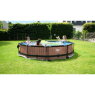 Piscine EXIT Wood ø360x76cm avec pompe filtrante - marron