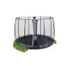 Trampoline EXIT InTerra groundlevel ø305 cm avec filet de sécurité - gris