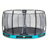 Trampoline enterré EXIT Elegant Premium ø427cm avec filet de sécurité Deluxe - bleu