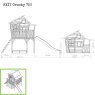 Cabane en bois EXIT Crooky 750 - gris-beige