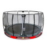 Trampoline enterré EXIT Elegant Premium ø427cm avec filet de sécurité Deluxe - rouge