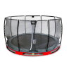 Trampoline enterré EXIT Elegant Premium ø427cm avec filet de sécurité Deluxe - rouge