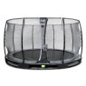 Trampoline enterré EXIT Elegant ø427cm avec filet de sécurité Economy - noir