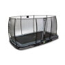 Trampoline enterré EXIT Elegant de 214x366cm avec filet de sécurité Economy - noir