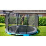 Trampoline enterré EXIT Elegant Premium ø366cm avec filet de sécurité Deluxe - bleu