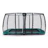 Trampoline EXIT Supreme groundlevel 244x427cm avec filet de sécurité - vert