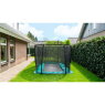 Trampoline EXIT Supreme groundlevel 214x366cm avec filet de sécurité - gris