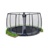 Trampoline EXIT Supreme groundlevel ø366cm avec filet de sécurité - gris