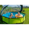 Piscine EXIT Lime ø300x76cm avec pompe filtrante et dôme - vert