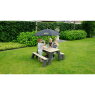 Table d'activités, sable et eau, et de pique-nique (2 bancs) avec parasol et outils de jardinage EXIT Aksent