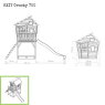 Cabane en bois EXIT Crooky 700 - gris-beige