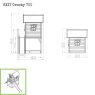 Cabane en bois EXIT Crooky 700 - gris-beige