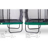 Trampoline EXIT Elegant de 244x427cm avec filet de sécurité Economy - vert