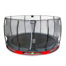 Trampoline enterré EXIT Elegant ø427cm avec filet de sécurité Economy - rouge