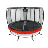 Trampoline EXIT Elegant Premium ø366cm avec filet de sécurité Deluxe - rouge