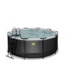 Piscine EXIT Black Leather ø360x122cm avec pompe filtrante - noir