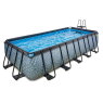 Piscine EXIT Stone 540x250x122cm avec pompe filtrante - grise