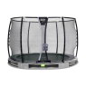 Trampoline enterré EXIT Elegant Premium ø305cm avec filet de sécurité Deluxe - gris