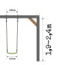 Tour de jeux en bois avec 2 balançoires EXIT Aksent - gris