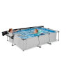 Piscine EXIT Soft Grey 300x200x65cm avec pompe filtrante et voile d'ombrage - gris