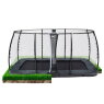 Trampoline EXIT InTerra groundlevel 244x427 cm avec filet de sécurité - gris