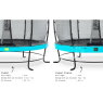 Trampoline EXIT Elegant Premium ø253cm avec filet de sécurité Deluxe - bleu