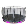 Trampoline enterré EXIT Elegant ø366cm avec filet de sécurité Economy - violet