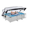 Piscine EXIT Soft Grey 300x200x65cm avec pompe filtrante et dôme - gris