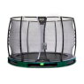 Trampoline enterré EXIT Elegant Premium ø305cm avec filet de sécurité Deluxe - vert