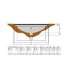 Trampoline EXIT Supreme groundlevel ø427cm avec filet de sécurité - noir