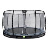 Trampoline enterré EXIT Elegant Premium ø427cm avec filet de sécurité Deluxe - noir