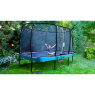 Trampoline EXIT Elegant Premium de 214x366cm avec filet de sécurité Deluxe - vert