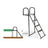 Plateforme EXIT Trampoline avec échelle pour hauteur de cadre de trampoline entre 95-110cm