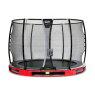 Trampoline enterré EXIT Elegant Premium ø305cm avec filet de sécurité Deluxe - rouge