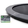 Trampoline EXIT InTerra groundlevel ø366 cm avec filet de sécurité - gris