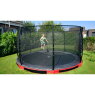 Trampoline enterré EXIT Elegant ø427cm avec filet de sécurité Economy - rouge